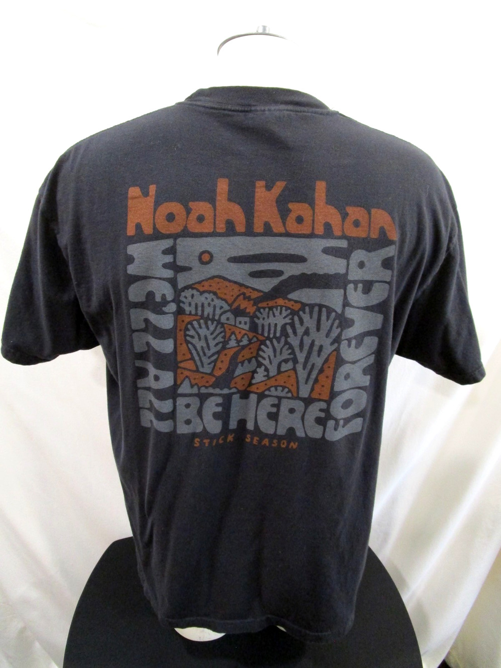 Noah Kahan Stick Season We'll All Be Here Forever 2024 Tour Black T Shirt Men XL